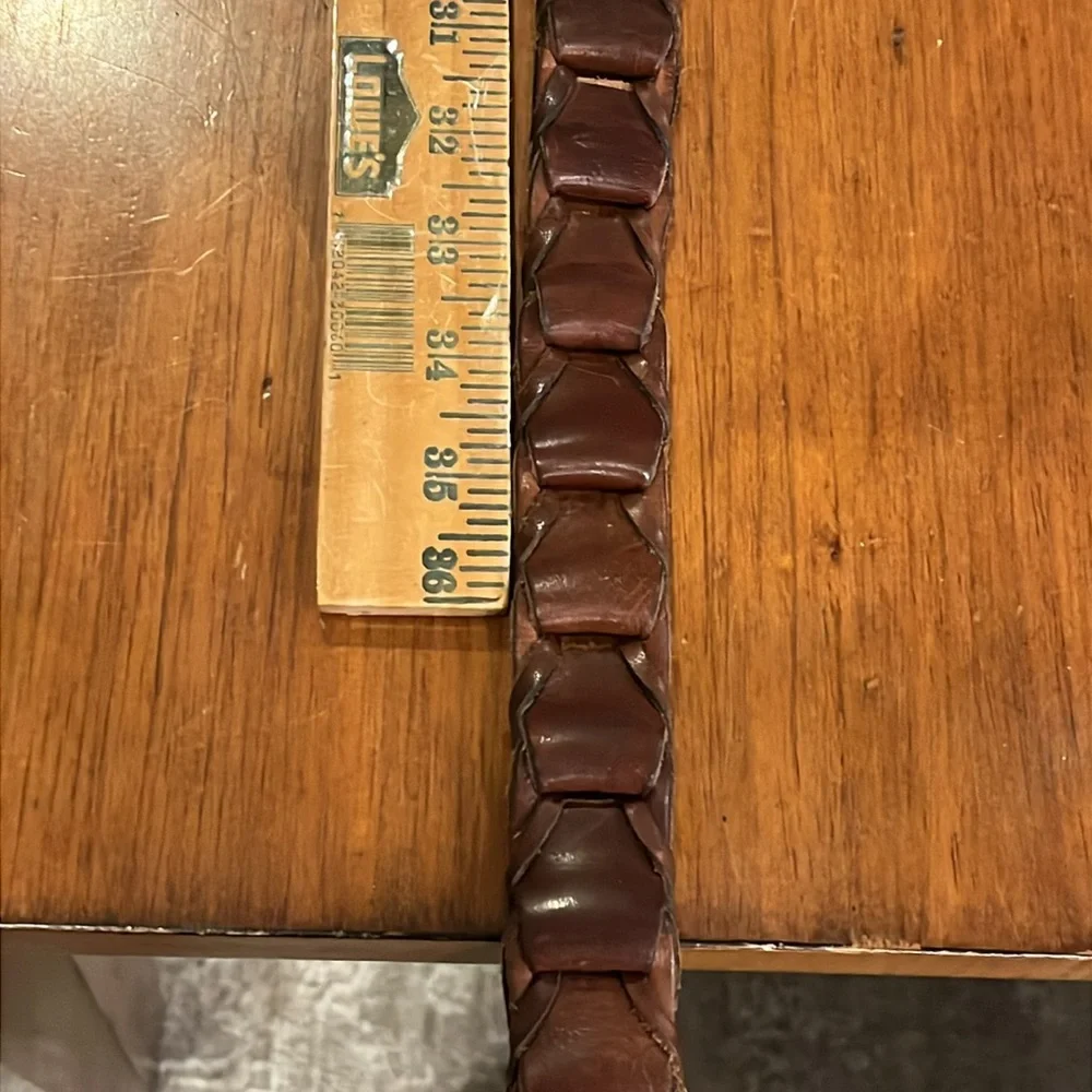 Oil Tanned Leather Belt brown Mens Size Medium 1” Wide